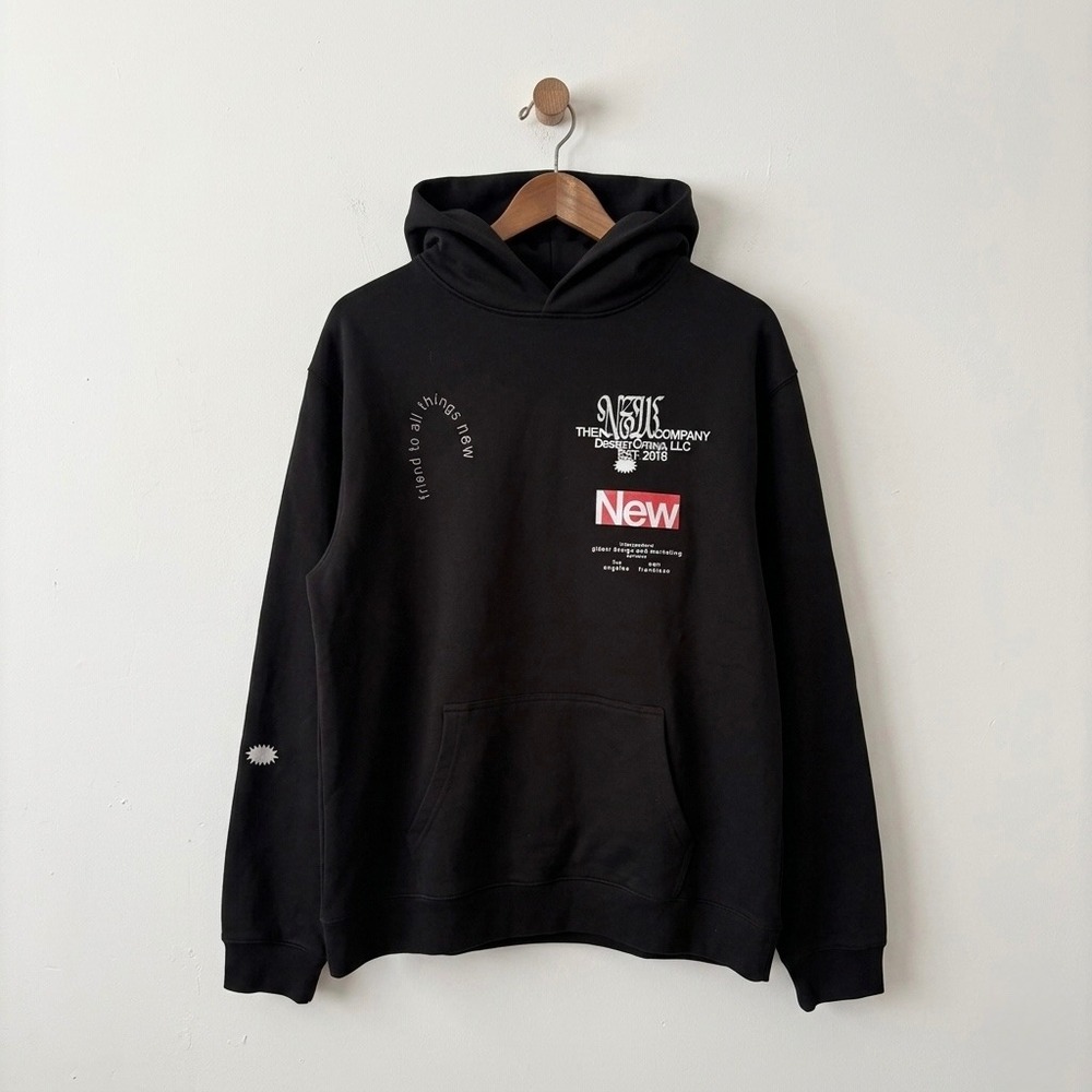 The New Company Design Group Black Graphic Hoodie Mens XL Los Angeles SF Street